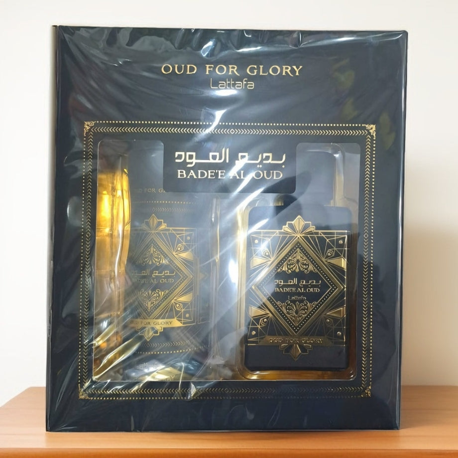 Badee Al Oud Oud For Glory Gift Set🎁 - A Luxury Fragrance For Men And Women