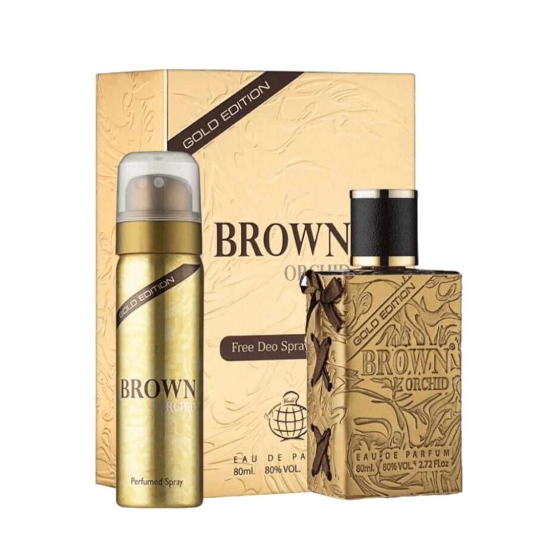 Brown Orchid Gold Edition 80ml Fragranceworld - Perfume For Men And Women